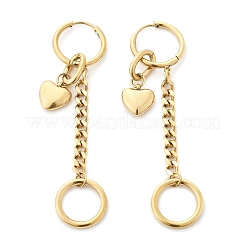 Pendientes de aro de acero inoxidable 304&nbsp;EJEW-V016-04G