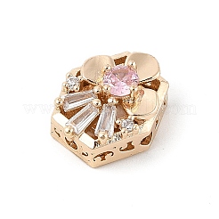 Perline zirconi micro pave  in ottone&nbsp;KK-K297-28G-02
