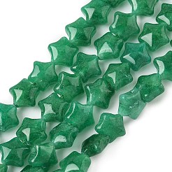 Brins de perles en jade malaisien naturel teinté en forme d'étoile&nbsp;G-Z080-A01-05