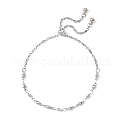 Pulseras deslizantes de cadena de eslabones y cable de acero inoxidable 304 para mujer&nbsp;BJEW-JB12858-02