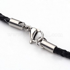 Fabrication de collier en cuir tressé&nbsp;NJEW-JN01551-02