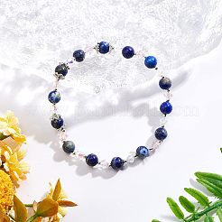 2 Strang natürliche Lapislazuli-Rundperlenstränge&nbsp;G-OC0002-28
