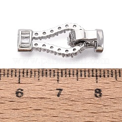 Messing Micro Pave klare Zirkonia Falte über Verschlüsse&nbsp;KK-Q074-17P