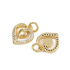 Pendentifs avec zircon cubiques à micro-pavés en laiton&nbsp;ZIRC-I367-05G-07