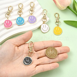6pcs décorations de pendentif en alliage d'émail&nbsp;HJEW-YW00189