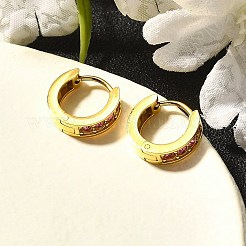 Boucles d'oreilles créoles en acier inoxydable 304 pour femmes&nbsp;EJEW-M068-10G