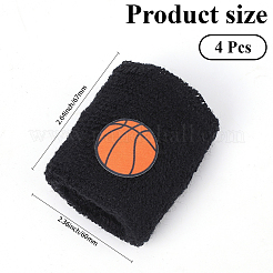 Armband aus Acrylfaser mit Basketball-Muster&nbsp;AJEW-WH20006-254