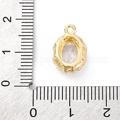 Pendenti in zirconi cubici trasparenti in micro pavè di ottone&nbsp;LS-KK-Z084-09G-01
