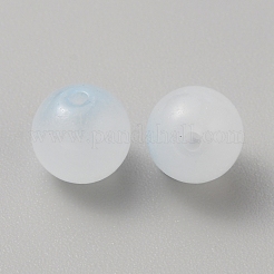 Perle di vetro con vernice da forno bicolore&nbsp;GLAA-WH0031-62I