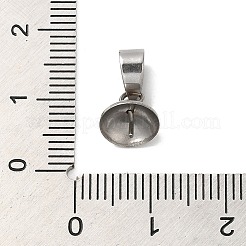 Ciondoli a perno con perla a tazza in acciaio inossidabile 304&nbsp;STAS-D013-03E-P