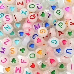 160pcs 2 leuchtende Acrylperlen im Stil&nbsp;MACR-YW0001-15