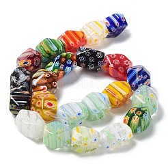Millefiori a mano fili di perline di vetro&nbsp;LAMP-G100-04