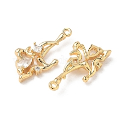 Ottone micro spianare pendenti zirconi&nbsp;KK-S531-03G-A