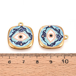 Bedruckte Anhänger aus Edelstahl 304&nbsp;STAS-OY002-17G-02