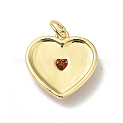Porte micro ouvrent pendentifs zircone cubique en laiton de placage&nbsp;KK-H431-12G