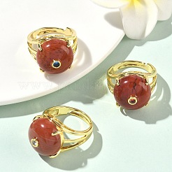 Bracciale aperto in ottone con micro pavé di zirconi cubici (colore casuale).&nbsp;RJEW-D347-02G