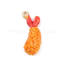 Pendenti in lega smaltata di gamberi fritti&nbsp;ENAM-P264-01E-G