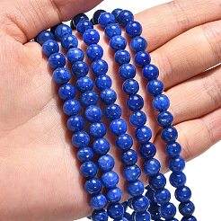Chapelets de perles rondes en jade de Mashan naturelle&nbsp;X-G-D263-6mm-XS08