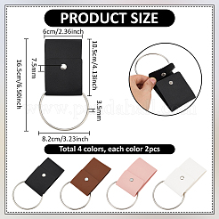 8 Stück Handtuchclip aus PU-Leder in 4 Farben&nbsp;AJEW-PH0008-56