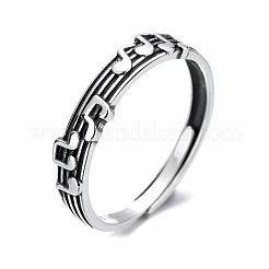 Verstellbare Ringe aus Sterlingsilber mit Musiknote 925&nbsp;FS-WG761CA-01