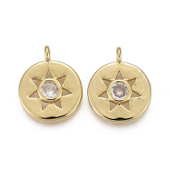Pendentifs en laiton zircon cubique transparent&nbsp;KK-F821-23