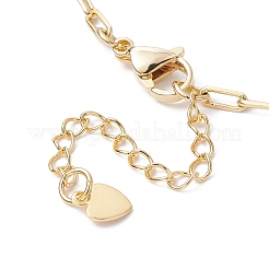 Parola amore 304 acciaio inossidabile ciondoli collane bavaglino con catene in ottone graffetta&nbsp;NJEW-JN04534
