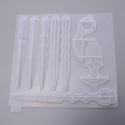 DIY Schlüsselbund Silikon Anhänger Formen&nbsp;LS-DIY-WH0167-97