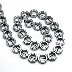 Unmagnetische synthetischen Hämatit Donut Perlen Stränge&nbsp;G-F161-40