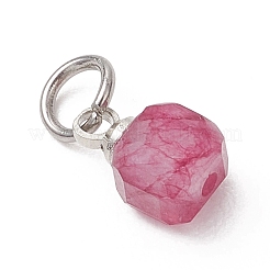 Facettierte Würfelanhänger aus natürlichem&nbsp;PALLOY-JF05111-02