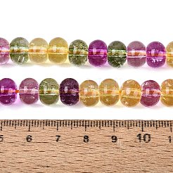 Brins de perles de verre transparentes craquelées&nbsp;GLAA-N074-02B-03