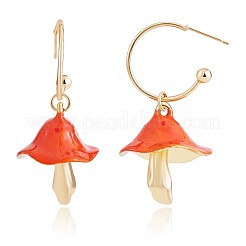 Aretes colgantes con hongo esmaltado&nbsp;JE987C