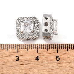Messing Micro Pave klare Zirkonia Perlen&nbsp;KK-S389-29P