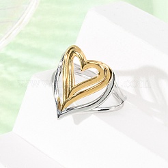 Anillos de puño abiertos de acero inoxidable 304 para mujer&nbsp;LS-RJEW-K321-01A