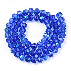 Chapelets de perles en verre électroplaqué&nbsp;X1-EGLA-A034-T6mm-L26