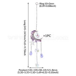 Adornos colgantes de aleación de luna y estrella&nbsp;HJEW-TADJ0024