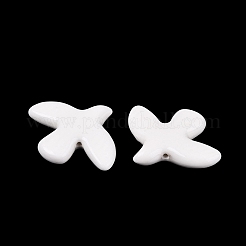 Perles en porcelaine émaillée en forme de colombe de la paix&nbsp;PORC-Q006-01