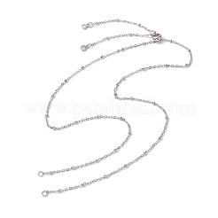 2 pz 2 colori 304 acciaio inossidabile collana scorrevole makings&nbsp;AJEW-JB01258