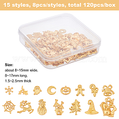 120pcs 15 styles cabochons en alliage&nbsp;FIND-OC0001-11