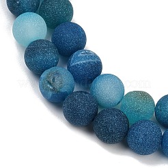 Chapelets de perles en agate naturelle de Druzy&nbsp;G-NH0024-A04-8mm