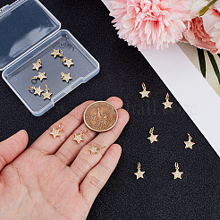 16pcs crémaillère en laiton micro pavé clair breloques en zircone cubique&nbsp;KK-HY0004-14