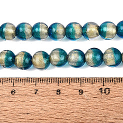 Lavorazione a lume realizzata a mano con fili di perline in polvere d'oro&nbsp;LAMP-N037-06A-02