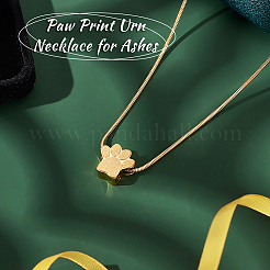 Collana con ceneri di urna con stampa della zampa&nbsp;NJEW-WH0024-01G