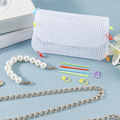 Kits de fabrication de sacs au crochet à tricoter en plastique bricolage&nbsp;DIY-WH20009-99