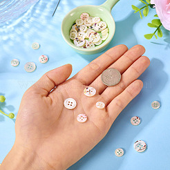 45 Stück Muschelknöpfe im 3er-Stil mit 4 Löchern&nbsp;BUTT-TA0001-27