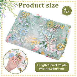 Blumenmuster Polyester Spitzenstoff&nbsp;DIY-WH0061-019B