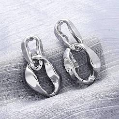 Pendientes colgantes de latón con forma de pepitas&nbsp;EJEW-R025-13P
