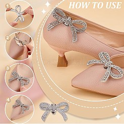 8 stücke 4 arten legierung kristall strass hochzeit schuh dekorationen&nbsp;FIND-PH0022-14