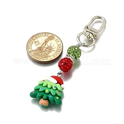 Weihnachtsmotiv Harz & Polymer Clay Strass Anhänger Dekoration&nbsp;HJEW-TA00350