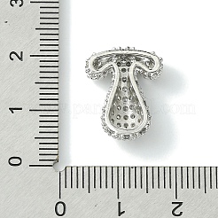 Placage de rack pendentifs en zircone cubique clair en laiton&nbsp;KK-S378-01P-T