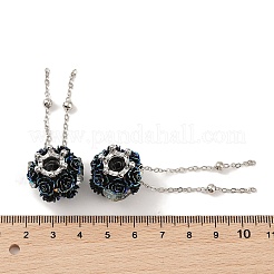 Perles pendantes en argile polymère faites à la main avec des strass&nbsp;CLAY-H003-01P-02